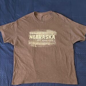 Hanes Brown Nebraska Graphic Tee